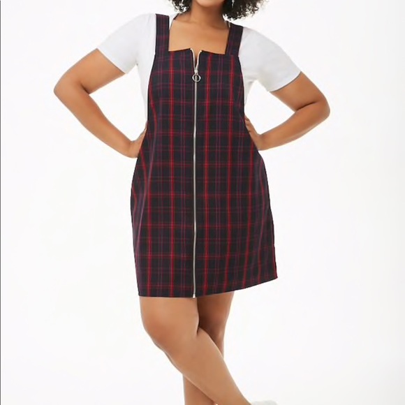 overall dress checkered